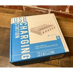New Charging Station for Multiple Devices,60W 6 Port Charger Station